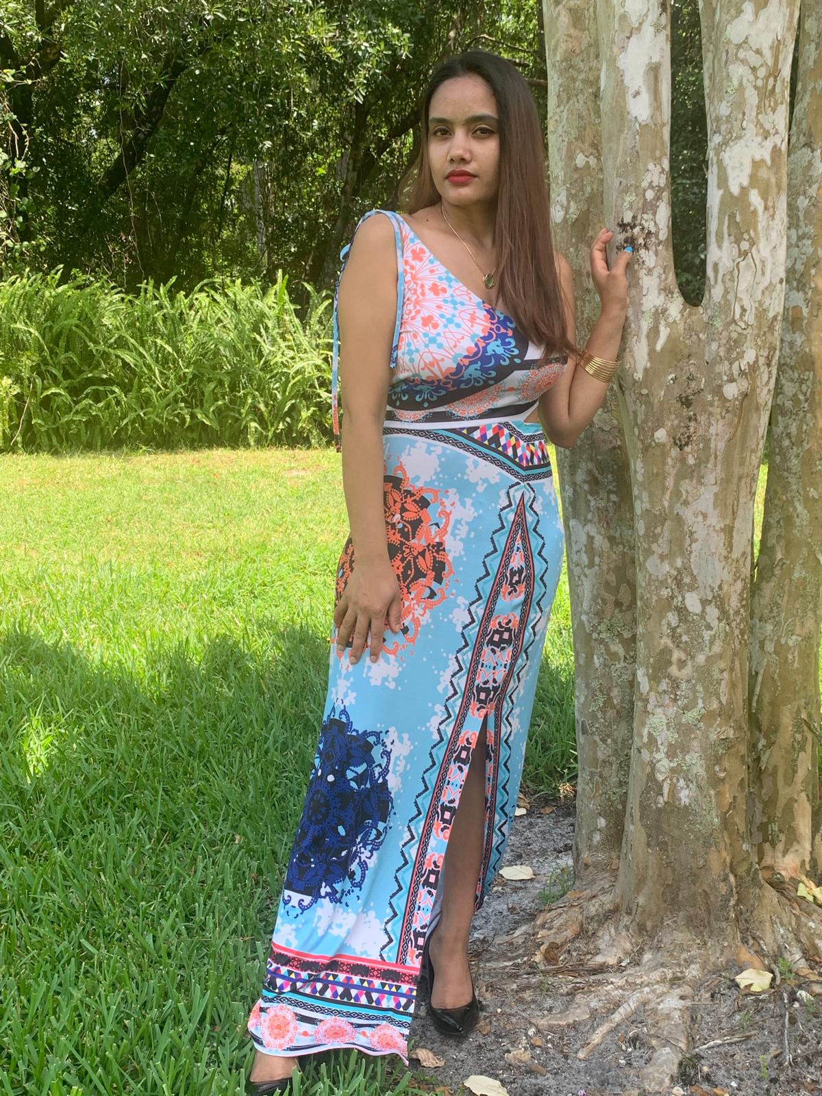 Casual blue sundress