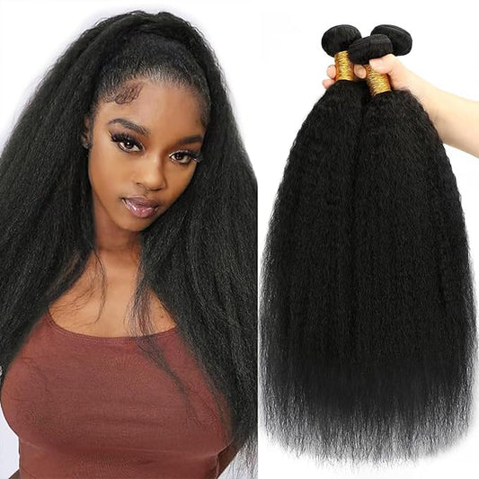 Human Hair Bundle-Kinky Straight-Hair -32in