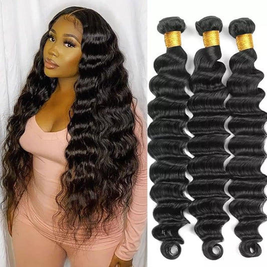Human Hair Bundle-Loosewave-Hair -32in