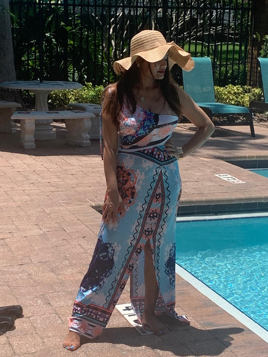 Casual blue sundress