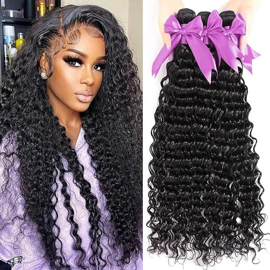 Human Hair Bundle-Deepwave-Hair -32in
