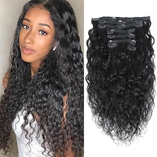 Clip-In Hair Extensions-Waterwave-Clip ins-22in